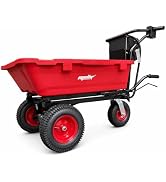 Electric Wheelbarrow Dump Cart Compatible with Milwaukee 18V Battery,300W Brushless Motor Utility...