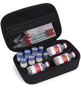 Peptide Case for Fridge/Insulin Travel Case, Dual 3ml 10ml 30ml Vial Case Organizer for BAC Water...