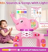 Toddler Basketball Hoop & Soccer Goal Sports Toys for 1 2 3 Years Old Girls Boys, Montessori Toys...