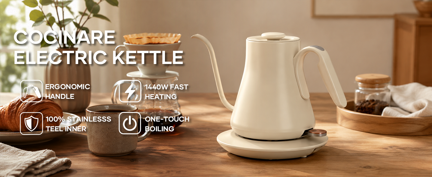 white electric kettle