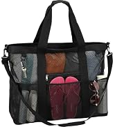 GYEUKHAM Mesh Beach Bag - Large Beach Tote Bag with Multiple Pockets for Family Beach Bag for Toy...