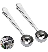 Coffee Scoop Clip Stainless Steel Tablespoon Coffee Spoon With long handle Multifunction Sealing ...