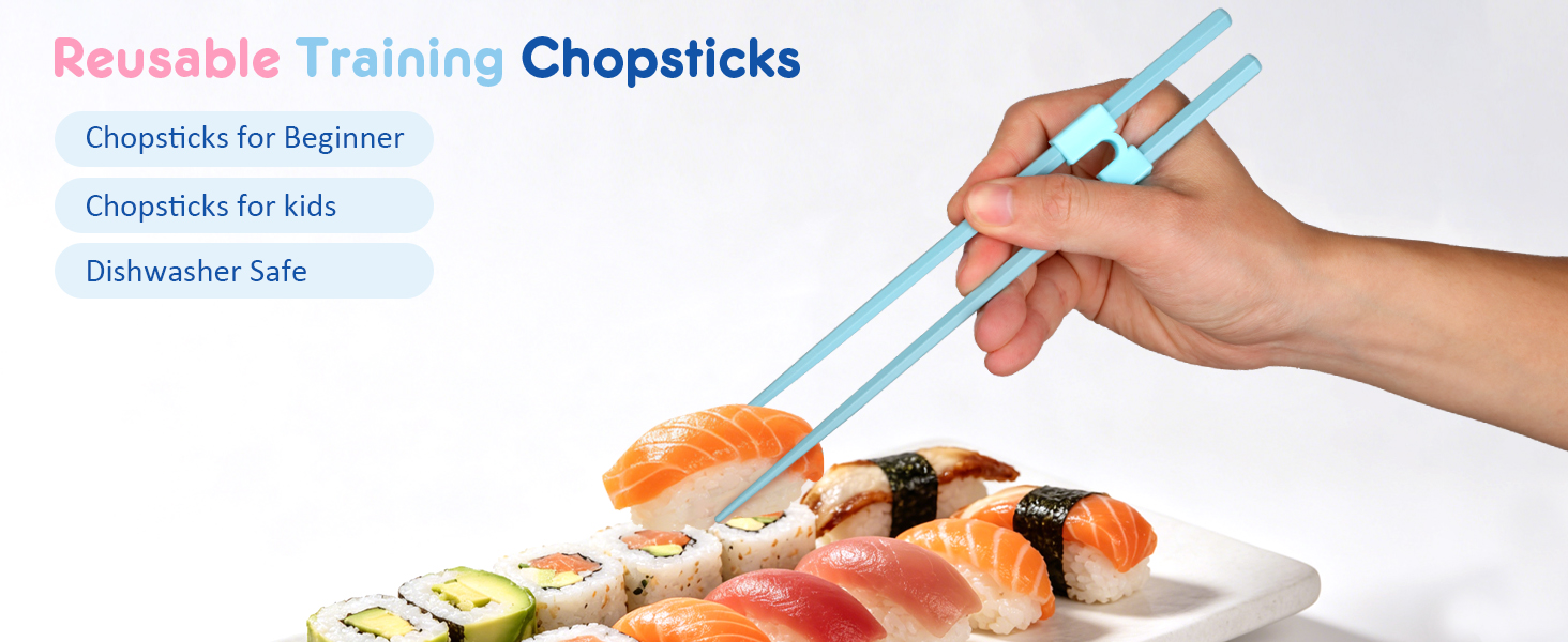 8 Pairs Reusable Training Kid Adult Chopsticks