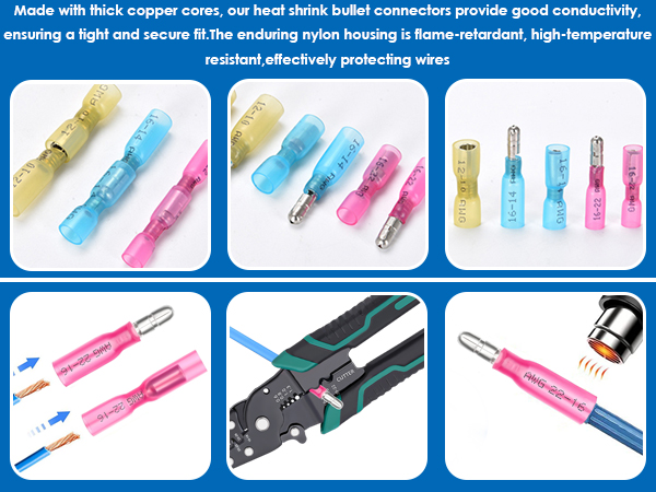 Heat Shrink Bullet Connectors