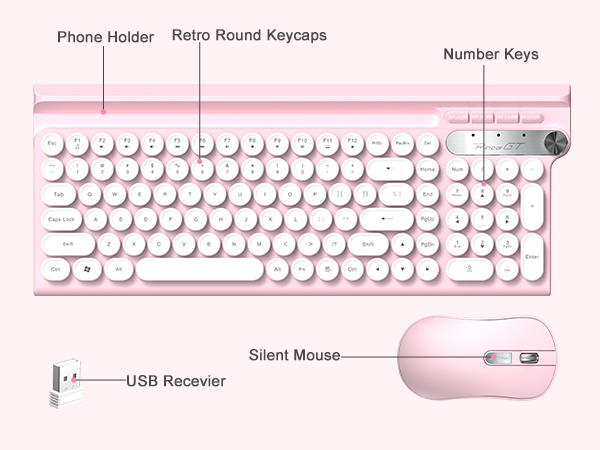 Typewriter Keyboard and Mouse
