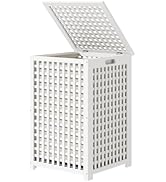 oakvivo Bamboo Laundry Hamper, Bathroom Waterproof Laundry Basket with Lid and Handles, Laundry S...