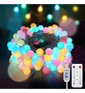 suddus Easter Lights Plug in, 33ft 100 Led USB Pastel String Lights with Timer, Globe String Ligh...