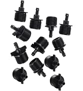 20pcs Black Water Pipe Fitting 1/2" Thread to 1/4 inch,Strong and Long-Lasting Connector Irrigati...