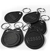10 pcs 26 Bit Key Fobs Black RFID Keyfobs Writable Proximity Fob 125kHz Prox Cards Compatable wit...