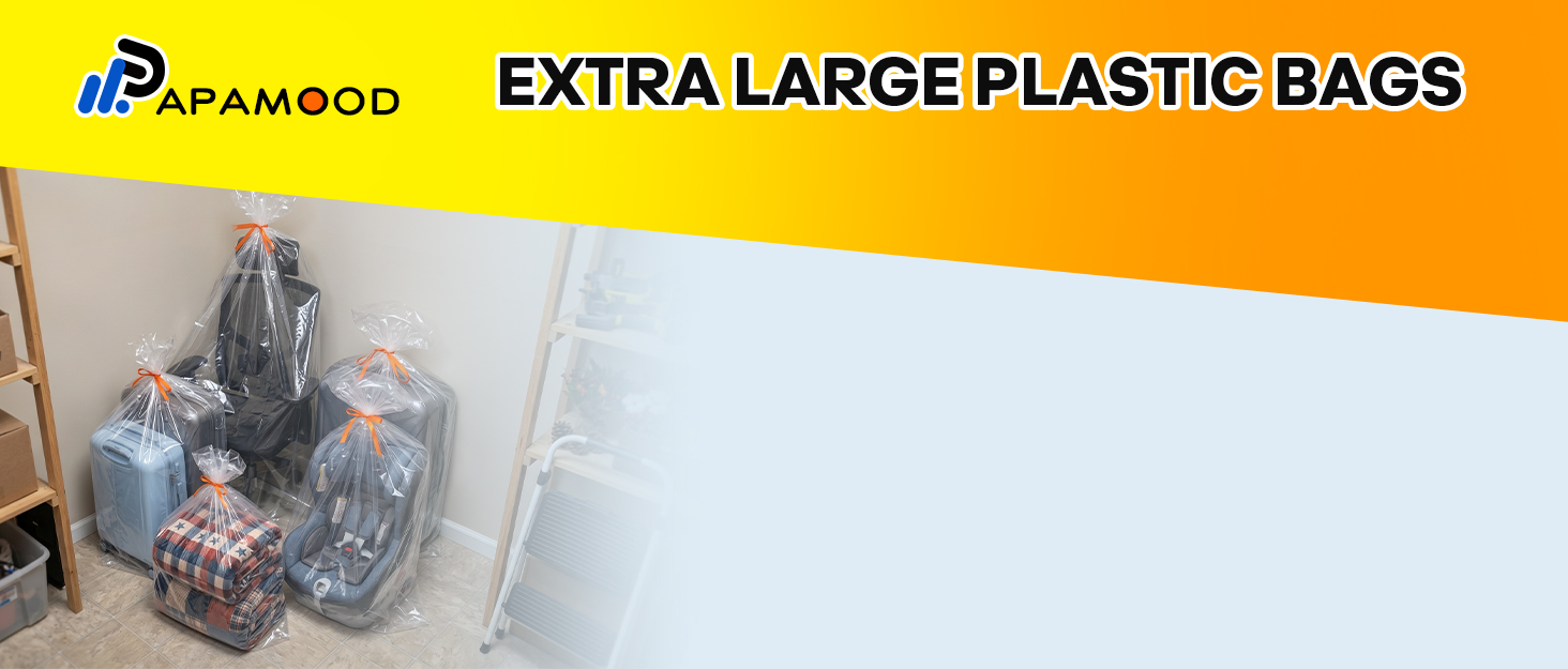 Giant nylofume bag: clear and thick, for packing luggage and moving couch.