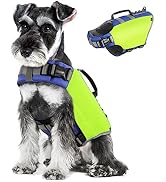 Pawaboo Dog Life Jacket - Reflective Safety Vest with Strong Buoyancy & Rescue Handle, Ripstop Do...