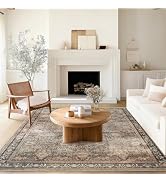 Triohero Rugs for Living Room 9x12 Large Area Rug Washable Non Slip Carpet Boho Floral Rug Stain ...