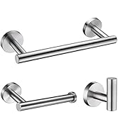 Nolimas 3-Pieces Set Brushed Nickel Bathroom Hardware SUS304 Stainless Steel Round Wall Mounted -...