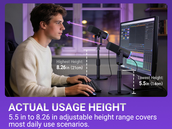 Height Adjustable Microphone Stand