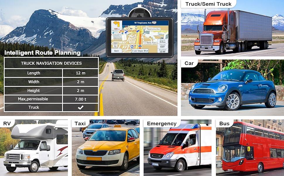 GPS Navigation for Cars Trucks