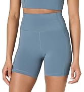 Essentials Women's Active FormFlex Buttery Soft High Waist 5" Biker Shorts with Pockets