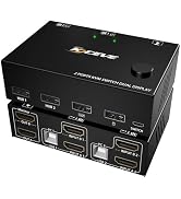 KCEVE KVM Switch 2 Monitors 2 Computers, HDMI KVM Switch Dual Monitor for 2 Computer Share 2 Moni...