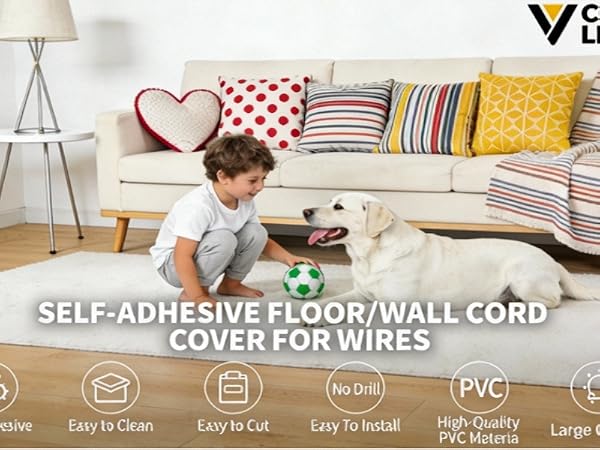 Silicone Cord Hider Under Desk,Cord Organizer,Cable Raceway Home Office Trim,Cord Concealer Channel