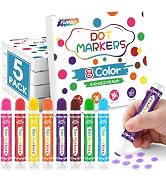 FUMILE 40 Pcs Dot Markers in 8 Colors.Bingo Daubers Bulk for Toddlers,Washable Bingo Markers,Bing...