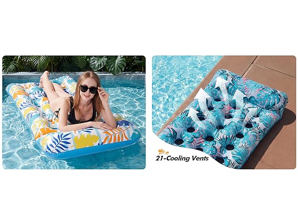 2 Pack Pool Floats with 21 Cooling Vents