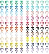 Heart Hair Clips (100-Pack 20 Colors) Non-Slip Snap Barrettes for Girls, Women, Toddlers - 1.26 Inch