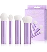 Jessup Makeup Brushes Set 4pcs Face Kabuki Brush for Foundation Contour Powder Blush Bronzer and ...