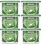 Moismile Moisture Absorbers 6 Pack, Fresh Fragrance Closet Dehumidifier for Bathroom, Car & Basem...