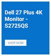Dell 27 Plus 4K Monitor - S2725QS - 27-inch 4K (3840 x 2160) 120Hz 16:9 Display, IPS Panel, AMD F...
