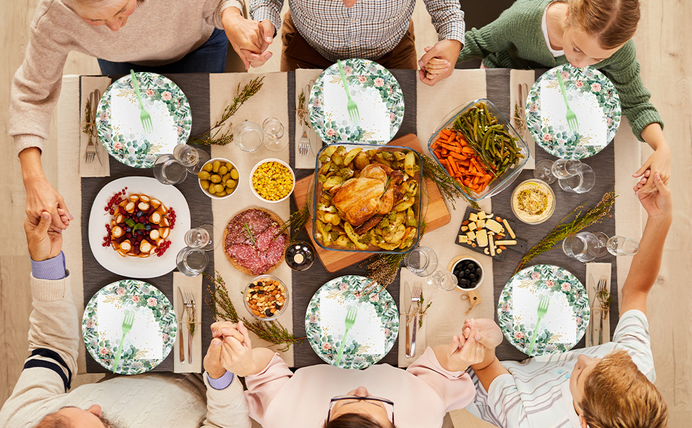 Floral Paper Plates and Napkins