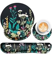 QOMOLAMA Mouse Pad with Wrist Rest Set, 3-in-1 Wrist Support Mouse Pad Set,Gaming Mouse Pad with ...