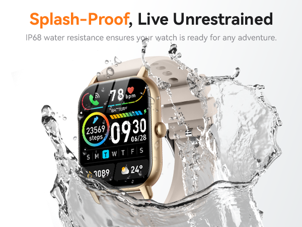 smartwatch with IP68 waterproof