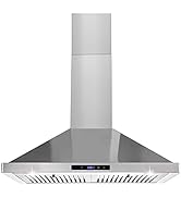 Wall Mount Kitchen Hood 30 inch, Ducted/Ductless Range Hood with Delayed Shutdown Function, 3 Spe...