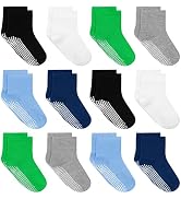 Tphon Toddler Socks, Baby Non Slip Socks for Boys Girls 12 Pairs Kids Infants Children Sock 6M-10...