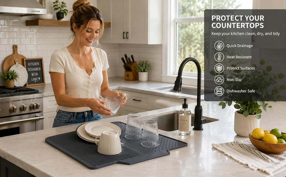 silicone dish drying mat