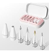 Replacement Pencil Tips for Apple Pencil Pro/2nd Gen/1st Gen/USB C, 6 Pack Apple Pen Tips with Co...