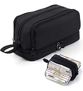 MAMUNU Large Capacity Pencil Case 4 Compartments, Pencil Case with Zipper Portable Handle, Aesthe...
