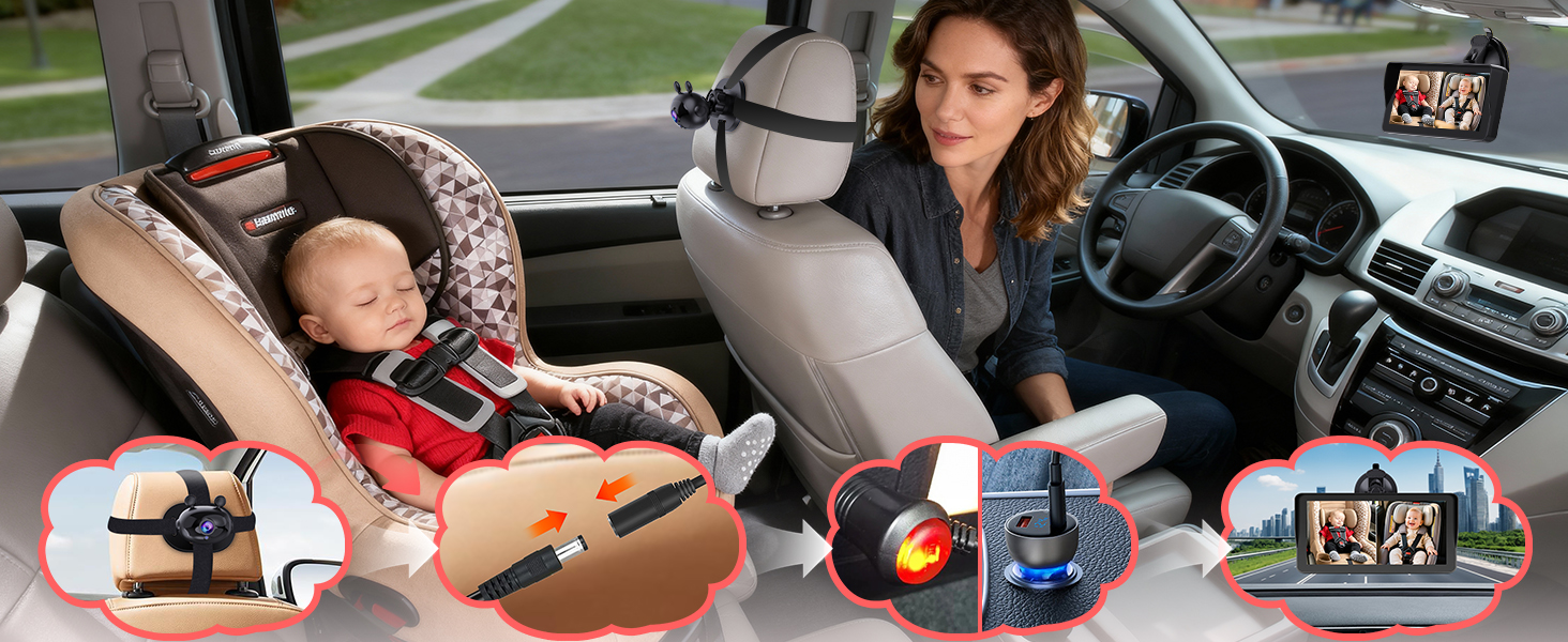 carseat camera rear facing infant