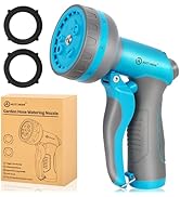 AUTOMAN Garden Hose Nozzle, 8 Patterns Garden Hose Sprayer, Heavy Duty High Pressure Water Hose N...