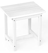 SUUNYN Outdoor Side Table – 17" HDPE Adirondack Side Table,Sturdy Small Outdoor Side Table Porch ...