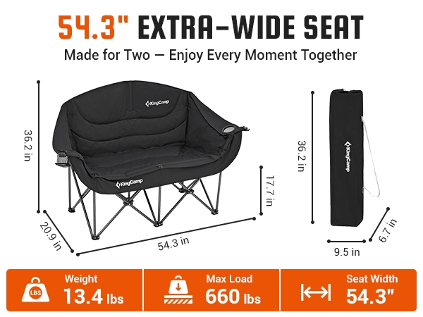 double camping chair