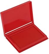 Red Stamp Pad, 4 x 2.5 Inch Premium Quality Ink Pad for Stamps, All-Purpose Felt Pad for Office a...