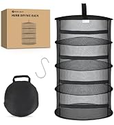 Yesker 4 Layer Herb Drying Rack Hanging Mesh Net Foldable Plant Drying Racks 18" Diameter with Bl...