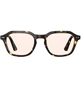 Bloomoak Rose Tinted Migraine Glasses, FL-Flex Light Sensitivity Relief for Photophobia, Eye Stra...