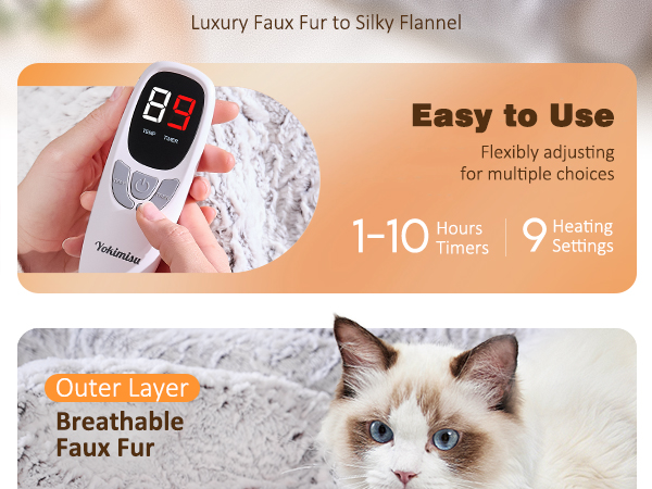 The controller is readable and easy to use with 9 heating levels and 1-10 hours timer to choose