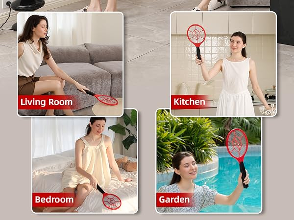 Electric Fly Swatter 2 Pack (Red & Blue)