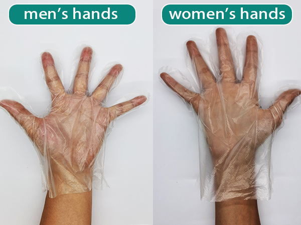 Clear disposable gloves for cleaning
