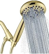 G-Promise Handheld Shower Head High Pressure 6 Spray Settings, Detachable Hand Held Showerhead 4....