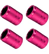 XJVSS 4 PCS Tire Valve Stem Caps, Leak-Proof Aluminum Car Tire Air Caps with Plastic Liner, Unive...