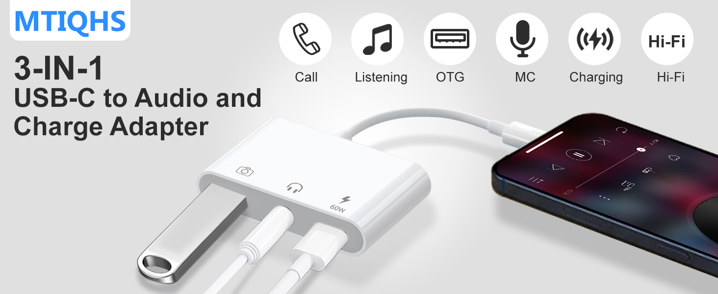 aux to USB C to 3.5mm audio adapter USB C to USB adapter USB OTG adapter USB C to headphone jack