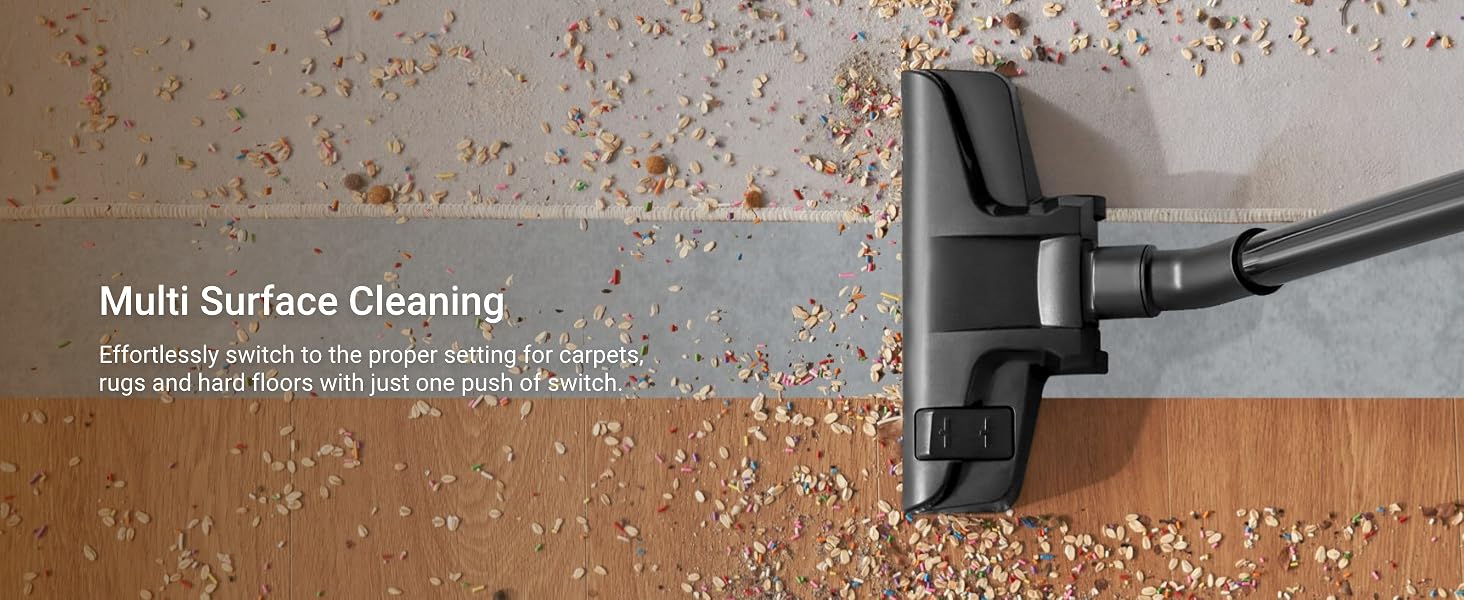 floor vacuums and carpets, suitable for mutl-surface cleaning